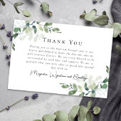 Eukalyptus Foto Taufe Dankeskarte