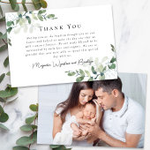 Eukalyptus Foto Taufe Dankeskarte