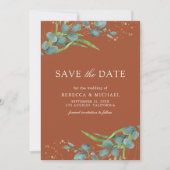 Eukalyptus Foto Terracotta Wedding Save The Date (Vorderseite)