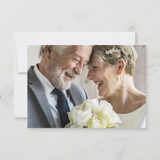 Eukalyptus Foto Vow Renewal Dankeskarte (Rückseite)