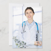 Eukalyptus-FOTO Wasserfarbe Abschluss Einladung (Rückseite)