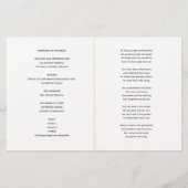 Eukalyptus FOTO Wedding Program Greenery PAPER Flyer (Hinten)