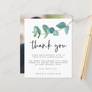 Eukalyptus Foto Wedding Vielen Dank