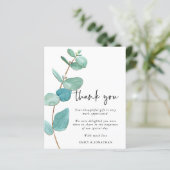 Eukalyptus Foto Wedding Vielen Dank (Stehend Vorderseite)