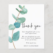 Eukalyptus Foto Wedding Vielen Dank (Vorderseite)