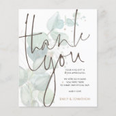 Eukalyptus Foto Wedding Vielen Dank (Vorderseite)