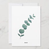 Eukalyptus-Foto Weihnachtskarte Feiertagskarte (Rückseite)