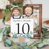 Eukalyptus-Fotos Hochzeitssymbol für Tischnummer