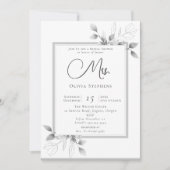 Eukalyptus Frame Future Frau Brautparty Einladung (Vorderseite)