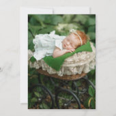 Eukalyptus-Frame-Goldtaufe-Foto Einladung (Rückseite)