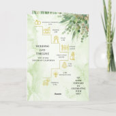 Eukalyptus Frame Green Gold Foliage Einladung (Rückseite)