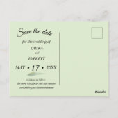 Eukalyptus Frame Green Gold Foliage Save the Date Postkarte (Rückseite)