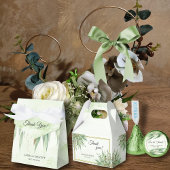 Eukalyptus Frame Green Gold Foliage Wedding Geschenkschachtel