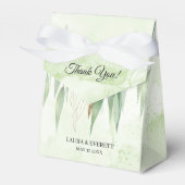 Eukalyptus Frame Green Gold Foliage Wedding Geschenkschachtel (Vorderseite)