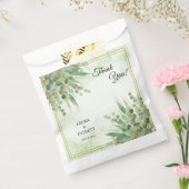 Eukalyptus Frame Green Gold Foliage Wedding Geschenktütchen (Versiegelt)