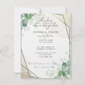 Eukalyptus Frame Lässig Wedding Einladung (Vorderseite)