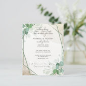 Eukalyptus Frame Lässige Schlichte Papierhochzeit (Stehend Vorderseite)