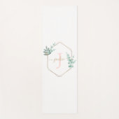 Eukalyptus-Frame-Monogramm Yogamatte (Vorderseite)