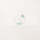 Eukalyptus-Frame-Monogramm Yogamatte (Vorderseite (Horizontal))