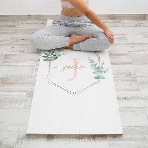Eukalyptus-Frame-Monogramm Yogamatte