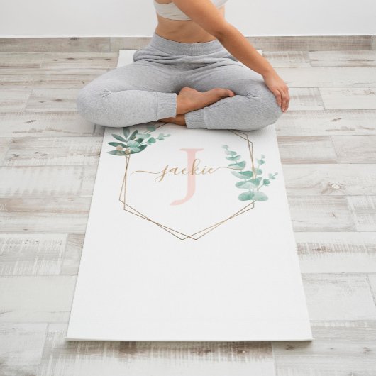 Eukalyptus-Frame-Monogramm Yogamatte