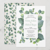 Eukalyptus Frame Probe Abendessen Einladung (Vorne/Hinten)