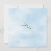 Eukalyptus Frame Soft Blue Watercolor Wedding Save The Date (Rückseite)