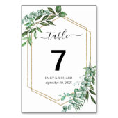 Eukalyptus-Frame-Tischnummer Tischnummer (Rückseite)