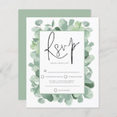 Eukalyptus Frame Wedding RSVP (Vorne/Hinten)