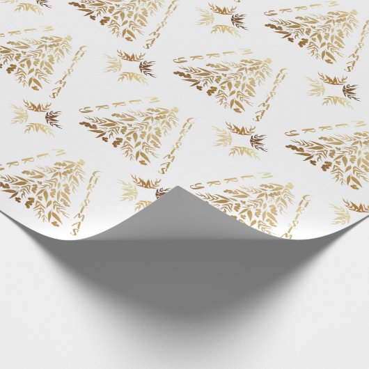 Eukalyptus Frohe Weihnachtsbaum Geschenkpapier (Ecke)