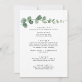 Eukalyptus Front & Back Wedding Einladung (Rückseite)