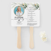 Eukalyptus Funeral Feier des Lebendfans Fächer (Vorne und Hinten)