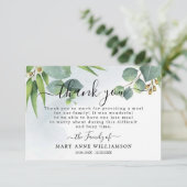 Eukalyptus Funerfood Danke-Karte Dankeskarte (Stehend Vorderseite)