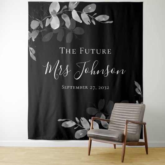 Eukalyptus Future Frau Brautparty Backdrop Wandteppich (Beispiel)