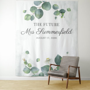 Eukalyptus Future Mrs Foto Booth Hintergrund Wandteppich