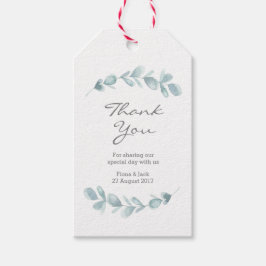 Eukalyptus Garden Aquarell-Gastgeschenk Hochzeiten Geschenkanhänger