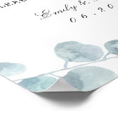 Eukalyptus Garden Hochzeitstorte Poster (Ecke)