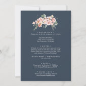 Eukalyptus Garden Rose Blumenfront & Back Wedding Einladung (Rückseite)