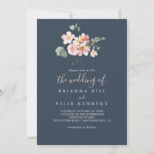 Eukalyptus Garden Rose floral Einladung (Vorderseite)