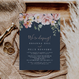 Eukalyptus Garden Rose Floral Elopement Empfang Einladung
