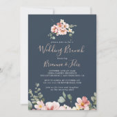 Eukalyptus Garden Rose Floral Wedding Brunch Einladung (Vorderseite)