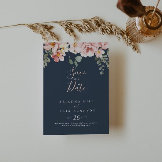 Eukalyptus Garden Rose Floral Wedding Save The Date