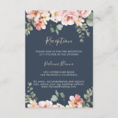 Eukalyptus Garden Rose Hochzeitsempfang Begleitkarte (Vorderseite)