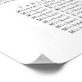 Eukalyptus Garden Wedding 20 Table Seating Charts Poster (Ecke)