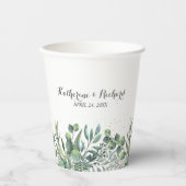 Eukalyptus Garden Wedding Pappbecher (Vorderseite)