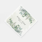 Eukalyptus Garden Wedding Serviette (Ecke)