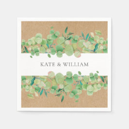 Eukalyptus Garland Wedding Serviette