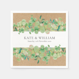 Eukalyptus Garland Wedding Serviette