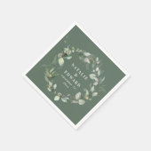 Eukalyptus-Gastgeschenk für Hochzeiten Serviette (Ecke)