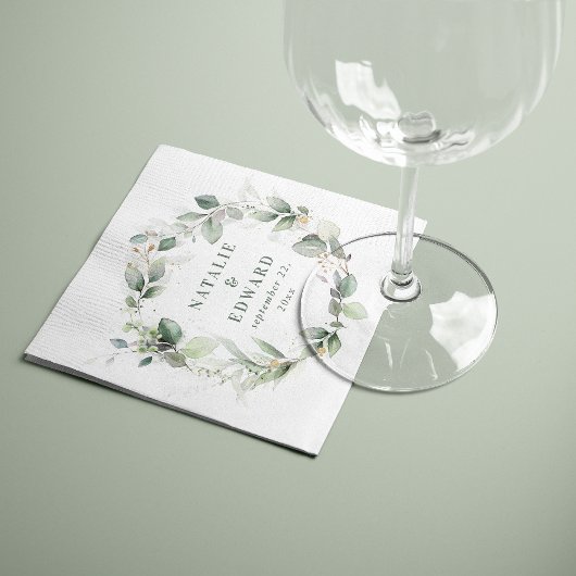 Eukalyptus-Gastgeschenk für Hochzeiten Serviette